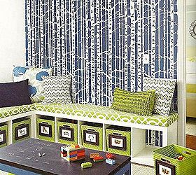 we ve been featured, home decor, painting, Birch Forest Stenciled room in Storage Magazine