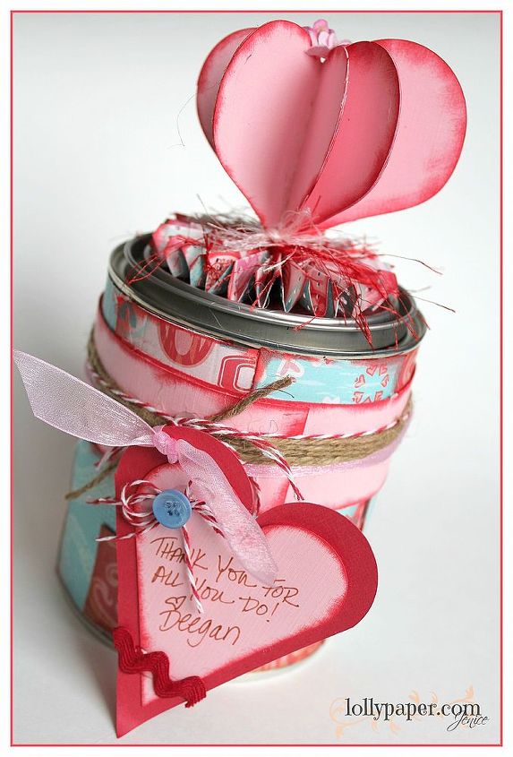 valentine treat jar with a paint can, painting, seasonal holiday d cor, valentines day ideas
