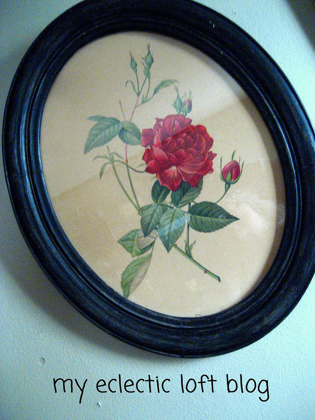adding vintage decor to my home, home decor, repurposing upcycling, shabby chic, Vintage picture of a rose