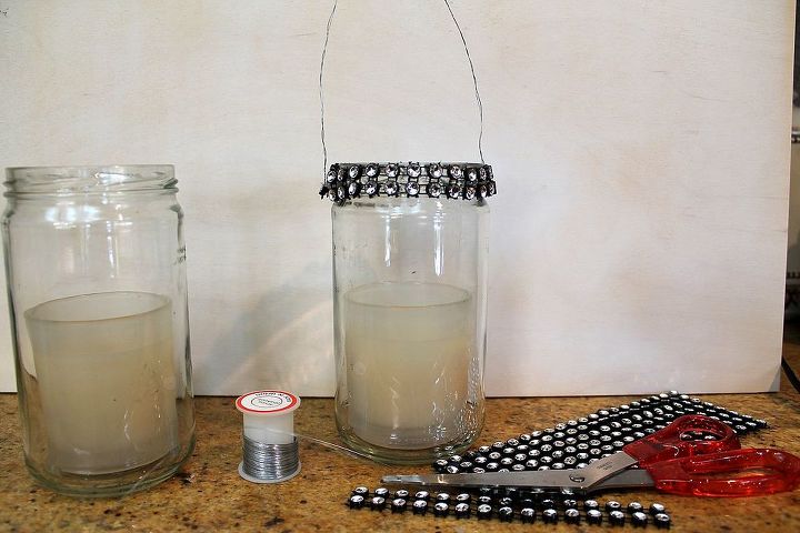 making a hanging lantern out of empty glass jars, crafts, repurposing upcycling, So easy to make