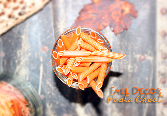 fall decor cheat with pasta, crafts, seasonal holiday decor, Fall decor cheat using pasta