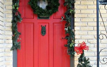 Christmas Decorating - Red Front Door