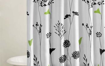 Floral Bathroom Curtain