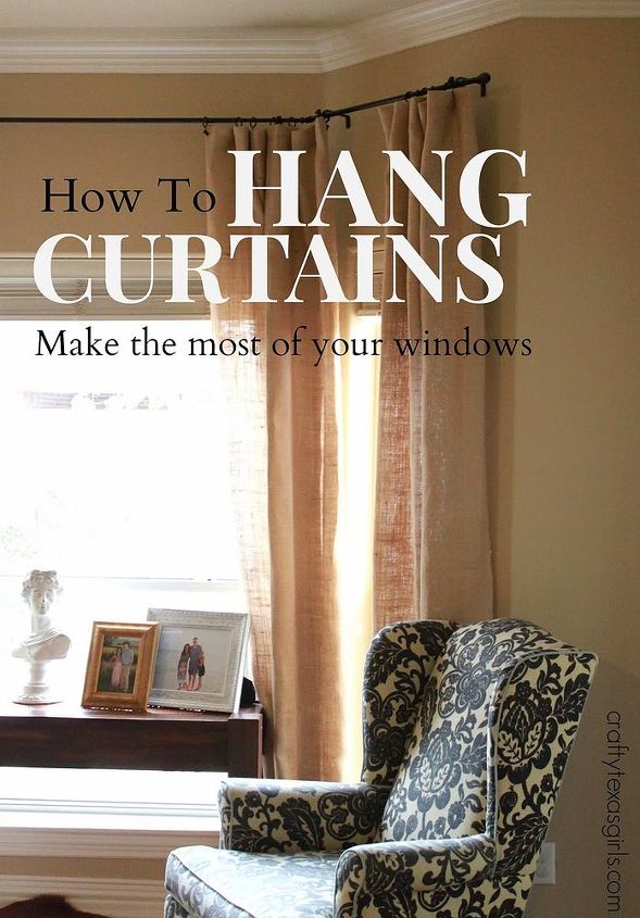 how to hang drapes, home decor, living room ideas, reupholster, window treatments, windows