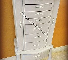 jewelry armoire make over, painted furniture