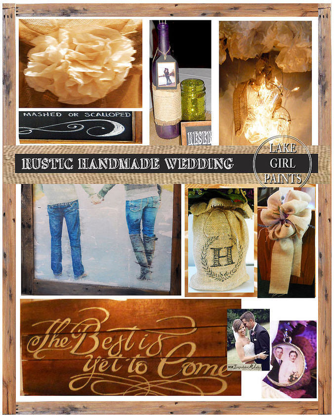 rustic handmade wedding, crafts, mason jars, repurposing upcycling