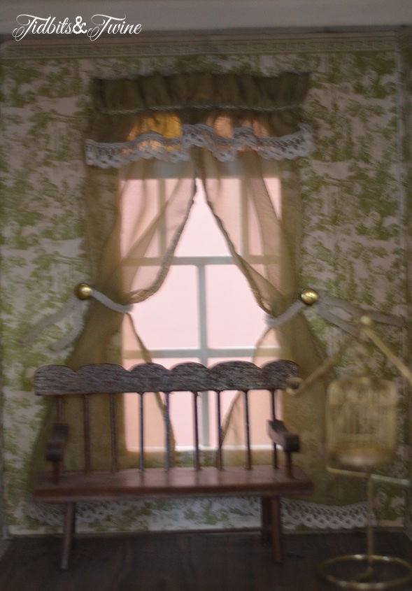visita minha casa doll, Desembarque no andar de cima com cortinas feitas pela minha av