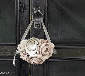valentine s door knob posies, christmas decorations, crafts, flowers, seasonal holiday decor, valentines day ideas, 5 flower posy
