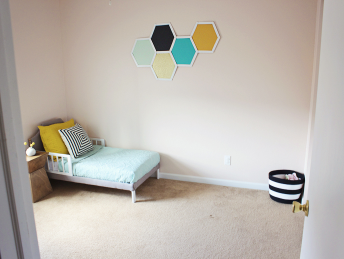 hexagon wall art from popsicle sticks, crafts, home decor