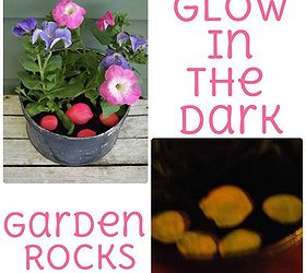 make glow in the dark garden rocks, crafts, gardening, painting