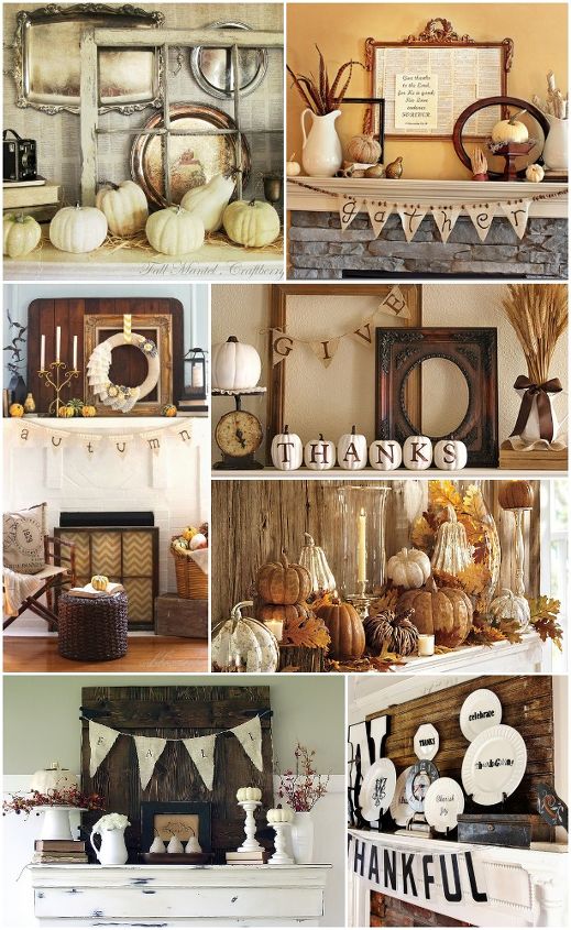 10 eclectic thanksgiving mantels, seasonal holiday d cor, thanksgiving decorations, Find Thanksgiving Fall mantel inspiration here