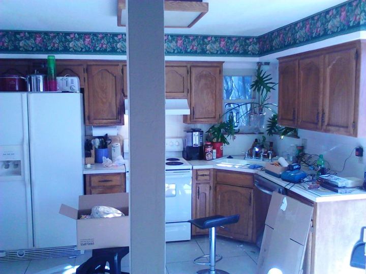 small kitchen remodel makes gives more function, home improvement, kitchen design, Before main kitchen