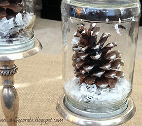 diy mason jar snow globes, crafts, mason jars