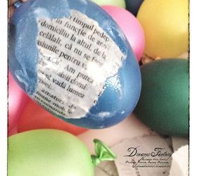 diy papier m ch french script easter eggs french made bowls, crafts, easter decorations, seasonal holiday decor