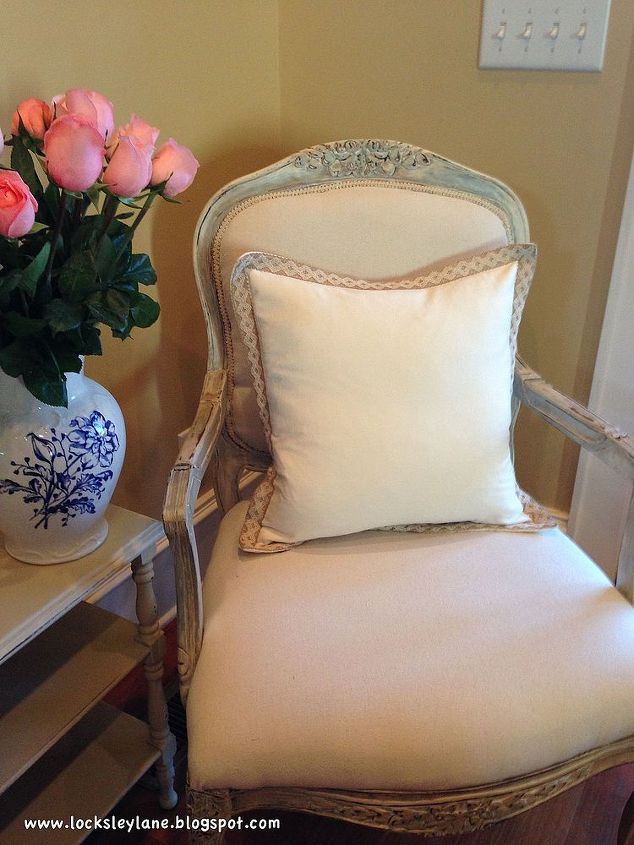 french chair makeover, painted furniture
