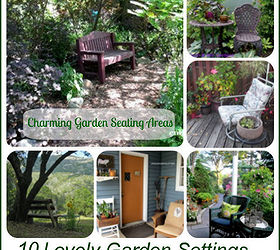 10 charming seating areas from the garden charmers, gardening, outdoor furniture, outdoor living, painted furniture, pallet, 10 Lovely Garden Settings
