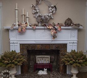 five fun things to do with paper leaves, crafts, seasonal holiday decor, wreaths, How darling does this swag made entirely from paper leaves look draped across the mantel