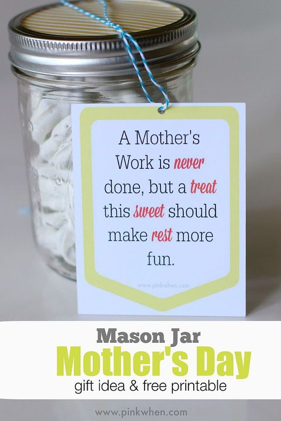 regalos para el da de la madre en mason jar e imprimibles gratuitos x 2