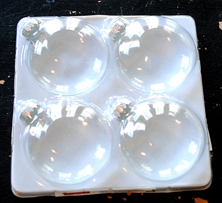 painted lace glass ornaments, crafts, seasonal holiday decor, This is what I started with Just some plain glass balls