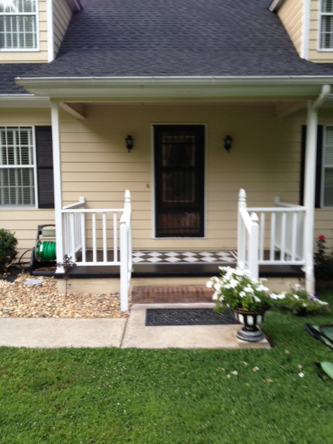 front porch update, curb appeal, porches, Painted front porch