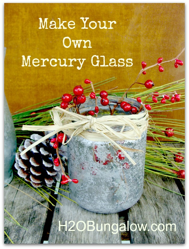 diy mercury glass with craft paint or looking glass spray paint, crafts, painting, seasonal holiday decor, DIY tutorial on two different methods to make Mercury Glass