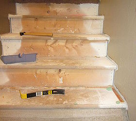 This is how to remove carpet from stairs - Real Creative Real