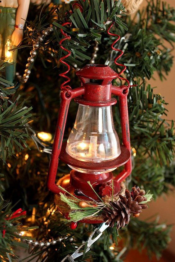 the man tree, christmas decorations, seasonal holiday decor, Hubs has a lantern obsession I bought him this mini lantern ornament last year