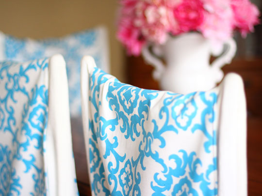 easy to make dining room chair back runners, crafts, home decor, Easy to make Chair Back Runners