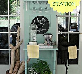 upcycled beverage station, outdoor furniture, outdoor living, painted furniture, repurposing upcycling