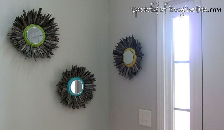 diy sunburst mirror, crafts, repurposing upcycling, woodworking projects