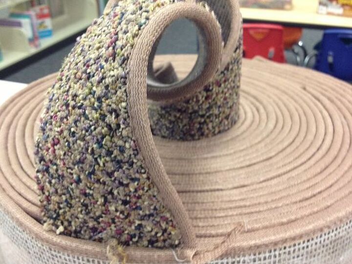 q looking for ideas on what to create from this carpet edging, crafts, flooring, repurposing upcycling