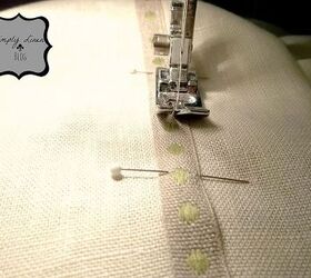 easy diy placemats, crafts, Sew as close to edge as possible on both sides