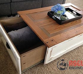 diy storage coffee table, painted furniture, repurposing upcycling, storage ideas