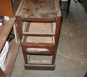 restoration of antique roll top desk, painted furniture, Before Pedestal