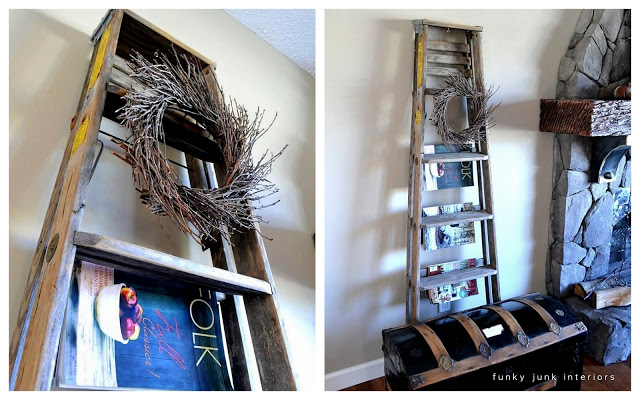 24 wow ideas from just a ladder, repurposing upcycling, Ladders provide an easy grab for your favourite magazines