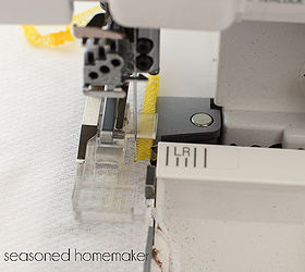 stop buying paper towels, cleaning tips, crafts, go green, Use a serger to give make clean edges