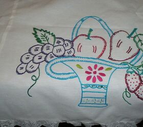 my beautiful tablecloth, home decor, A closer look at one of the baskets