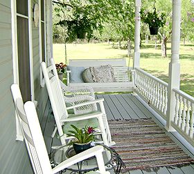 front porch transformation, curb appeal, painting, porches, This is what she looks like now so inviting and relaxing don t you think