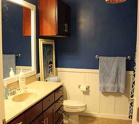 Board and batten and blue bathroom | Hometalk