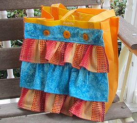 five colorful spring craft ideas, crafts, seasonal holiday decor, Upcycle a grocery bag and make it stylish