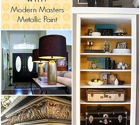 easy diy home decor projects with metallic paint, painted furniture