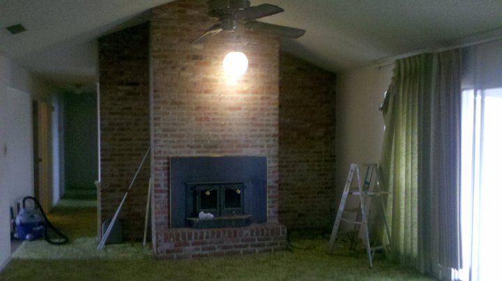 pared de madera chevron qu debemos hacer con l, En el extremo opuesto es la pared de la chimenea