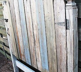 reclaimed wood headboard fence gate, pallet, woodworking projects, Reclaimed Wood Headboard Fence Gate