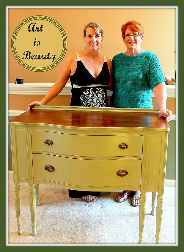 come on over and see the reveal of my sister buffet makeover diy furniturerevival, the finished Buffet
