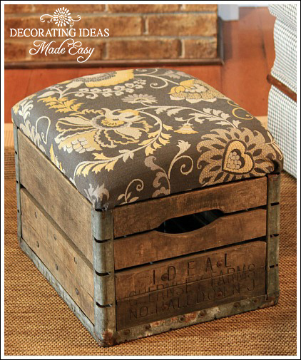 how to make an ottoman, diy, how to, painted furniture, repurposing upcycling, I love it We get so many compliments on our little creation