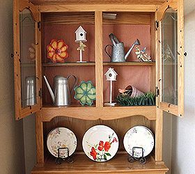 spring china cabinet, home decor, storage ideas