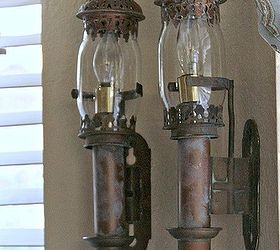 eco friendly way to oxidize patina and useful tips on using vinegar, cleaning tips, Bringing sconces back to a patina finish After using Hard boiled egg process