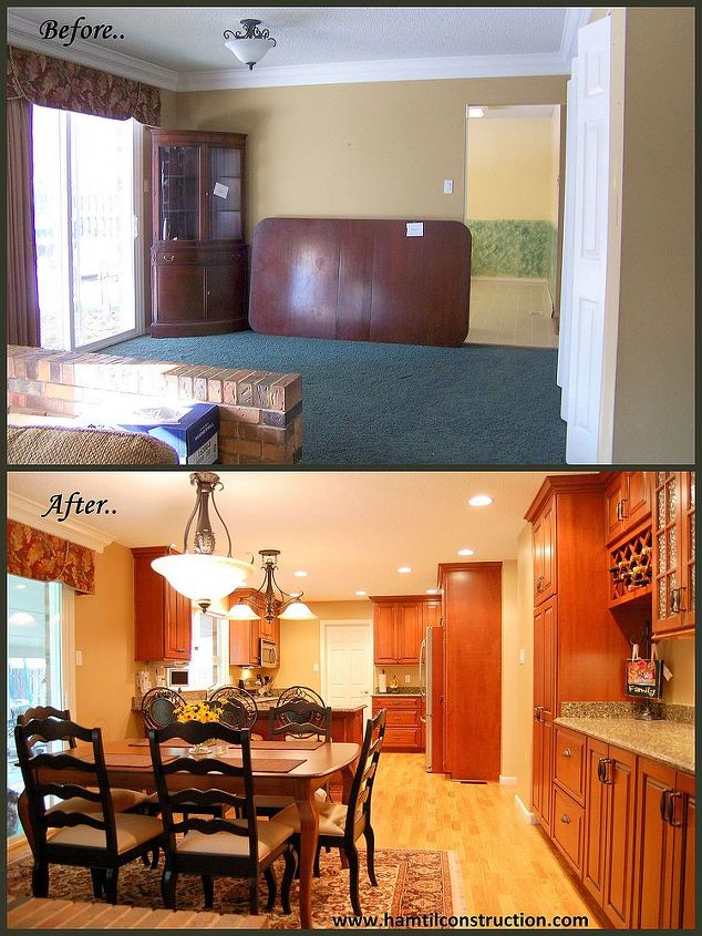 cherry cabinetry warm and beautiful, closet, kitchen cabinets, kitchen design, Kitchen remodel Before and After