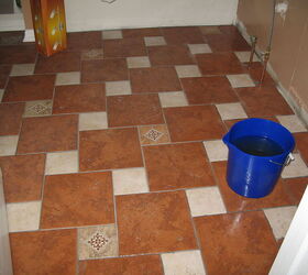 master bathroom makeover on a budget, bathroom ideas, home decor, AFTER new tile floor