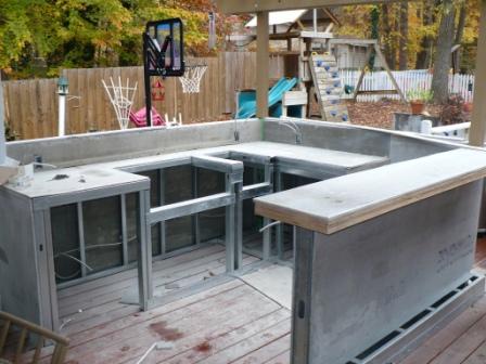 outdoor kitchen project, concrete masonry, decks, outdoor living, Permabase cement board for EIFS and Tile